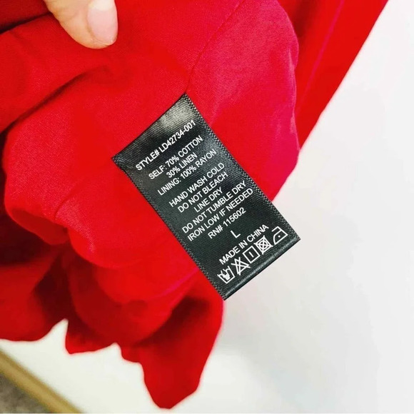 All In Favor Ruffle Mini Dress Tie Front Sleeveless Casual Party Sundress Size L - Picture 11 of 11